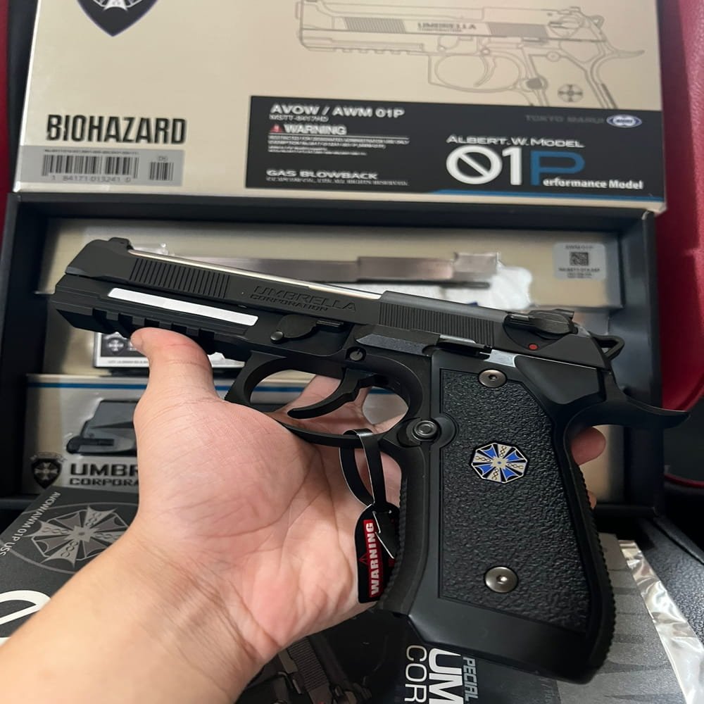 Tokyo-Marui-Biohazard-Albert.W.Model-01P-–-Umbrella-Corporation-GBB-Airsoft-Pistol-6mm-1.jpeg - airgunmalaysia.com
