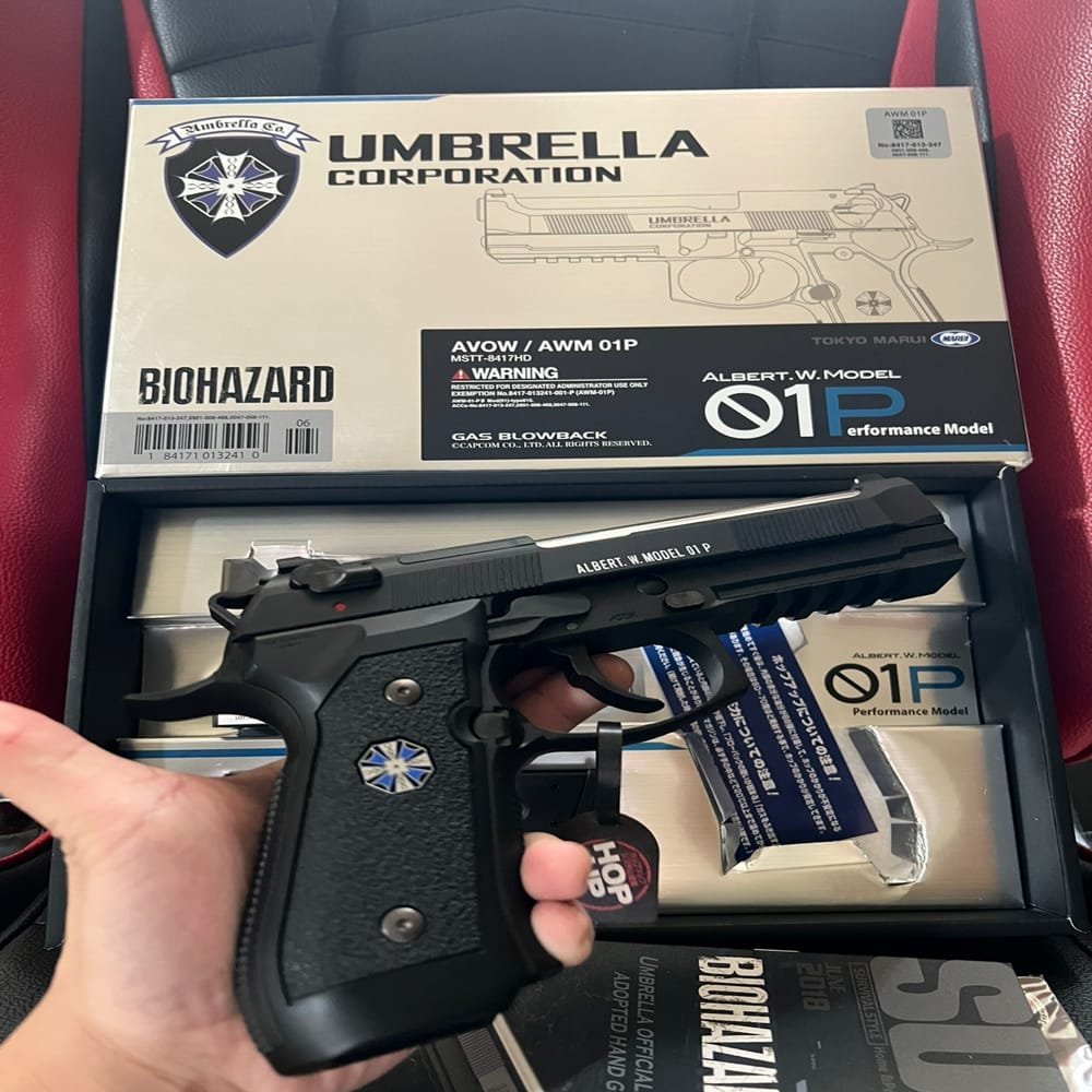 Tokyo-Marui-Biohazard-Albert.W.Model-01P-–-Umbrella-Corporation-GBB-Airsoft-Pistol-6mm-4.jpeg - airgunmalaysia.com